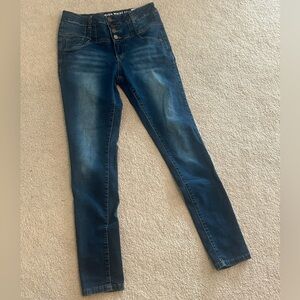 Vienna High Waisted Button Fly Jeans With Stretch